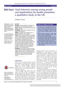 Anal heterosex among young people and implications for health。